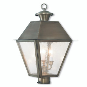 Mansfield 3 Light Vintage Pewter Outdoor Post Top Lantern (2169-29) Mansfield 3 Light Vintage Pewter Outdoor Post Top Lantern (2169-29)