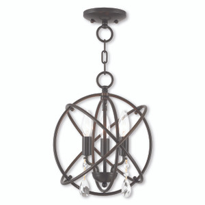 Aria 3 Light English Bronze Convertible Mini Chandelier/Ceiling Mount (40903-92) Aria 3 Light English Bronze Convertible Mini Chandelier/Ceiling Mount (40903-92)