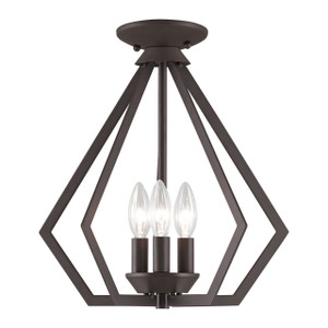 Prism 3 Light Bronze Convertible Mini Chandelier/Ceiling Mount (40923-07) Prism 3 Light Bronze Convertible Mini Chandelier/Ceiling Mount (40923-07)