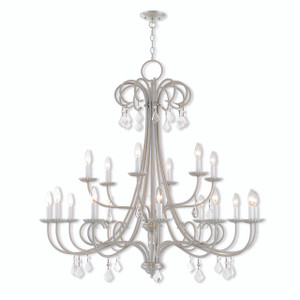Daphne 18 Light Brushed Nickel Foyer Chandelier (40870-91) Daphne 18 Light Brushed Nickel Foyer Chandelier (40870-91)
