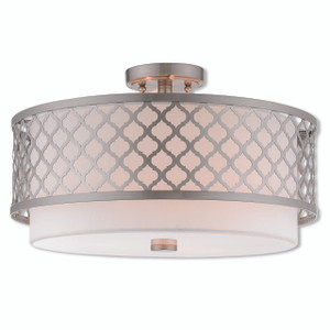 Arabesque 3 Light Brushed Nickel Ceiling Mount (41109-91) Arabesque 3 Light Brushed Nickel Ceiling Mount (41109-91)