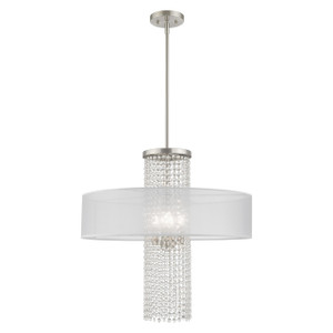 Bella Vista 4 Light Brushed Nickel Pendant Chandelier (41122-91) Bella Vista 4 Light Brushed Nickel Pendant Chandelier (41122-91)