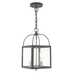 Milford 2 Light Scandinavian Gray Mini Pendant (4041-76)