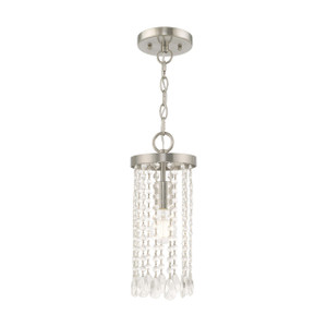 Elizabeth 1 Light Brushed Nickel Mini Pendant (51062-91) Elizabeth 1 Light Brushed Nickel Mini Pendant (51062-91)