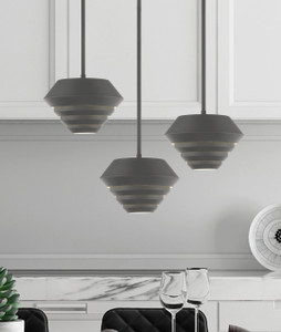 Amsterdam 1 Light Scandinavian Gray Mini Pendant (40401-76)