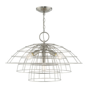 Brooklyn 4 Light Brushed Nickel Chandelier (50948-91)
