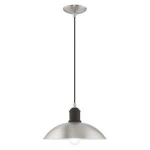 Metal Shade Mini Pendants 1 Light Brushed Nickel Mini Pendant (41193-91)