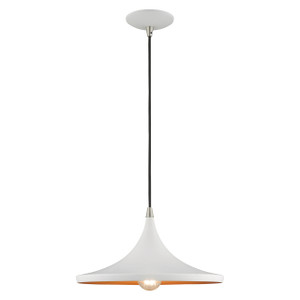 Metal Shade Mini Pendants 1 Light White Mini Pendant (41187-03) Metal Shade Mini Pendants 1 Light White Mini Pendant (41187-03)