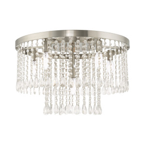 Elizabeth 6 Light Brushed Nickel Ceiling Mount (51070-91) Elizabeth 6 Light Brushed Nickel Ceiling Mount (51070-91)