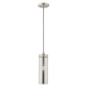 Art Glass Mini Pendants 1 Light Brushed Nickel Mini Pendant (41241-91)