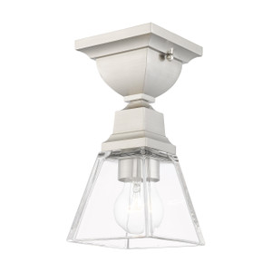 Mission 1 Light Brushed Nickel Flush Mount (45562-91) Mission 1 Light Brushed Nickel Flush Mount (45562-91)