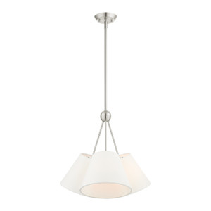 Prato 3 Light Brushed Nickel Chandelier (40563-91) Prato 3 Light Brushed Nickel Chandelier (40563-91)