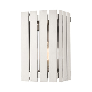 Greenwich 1 Light Brushed Nickel Outdoor Wall Lantern (20751-91) Greenwich 1 Light Brushed Nickel Outdoor Wall Lantern (20751-91)