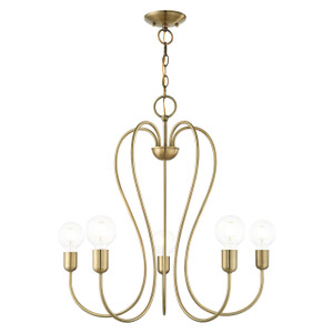 Lucerne 5 Light Antique Brass Chandelier (41365-01) Lucerne 5 Light Antique Brass Chandelier (41365-01)