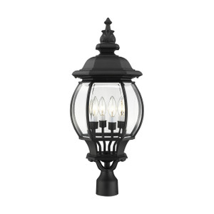Frontenac 4 Light Textured Black Outdoor Post Top Lantern (7703-14) Frontenac 4 Light Textured Black Outdoor Post Top Lantern (7703-14)