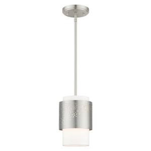 Noria 1 Light Brushed Nickel Pendant (46259-91)