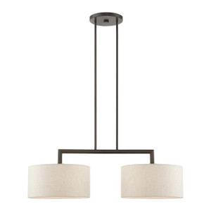Meridian 2 Light English Bronze Linear Chandelier (49292-92) Meridian 2 Light English Bronze Linear Chandelier (49292-92)