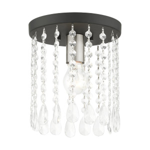 Elizabeth 1 Light Black Petite Flush Mount (51066-04) Elizabeth 1 Light Black Petite Flush Mount (51066-04)