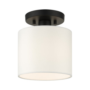Meridian 1 Light Black Semi Flush (41094-04) Meridian 1 Light Black Semi Flush (41094-04)