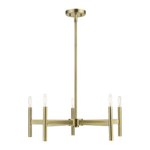 Copenhagen 5 Light Chandelier In Antique Brass (51175-01) Copenhagen 5 Light Chandelier In Antique Brass (51175-01)
