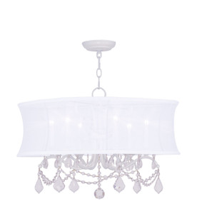 Newcastle 6 Light Chandelier in White (6306-03) Newcastle 6 Light Chandelier in White (6306-03)