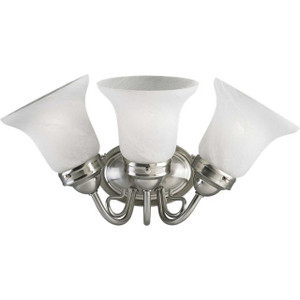 Bedford Collection Three-Light Brushed Nickel Etched Alabaster Glass Traditional Bath Vanity Light (P3369-09) Bedford Collection Three-Light Brushed Nickel Etched Alabaster Glass Traditional Bath Vanity Light (P3369-09)