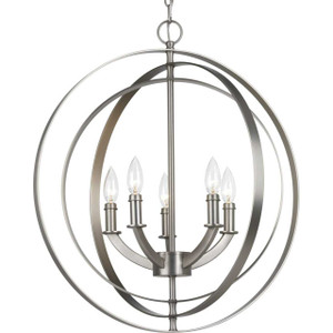 Equinox Collection Five-Light Burnished Silver New Traditional Sphere Pendant Light (P3841-126) Equinox Collection Five-Light Burnished Silver New Traditional Sphere Pendant Light (P3841-126)