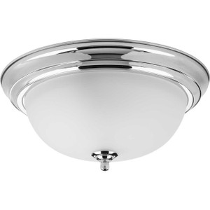 Two-Light Dome Glass 13-1/4" Close-to-Ceiling (P3925-15ET)