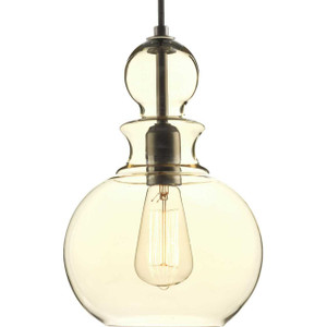 Staunton Collection One-Light Antique Bronze Champagne Glass Global Pendant Light (P5334-20) Staunton Collection One-Light Antique Bronze Champagne Glass Global Pendant Light (P5334-20)