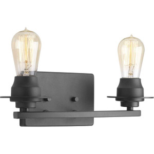 Debut Collection Two-Light Graphite Farmhouse Bath Vanity Light (P300009-143) Debut Collection Two-Light Graphite Farmhouse Bath Vanity Light (P300009-143)