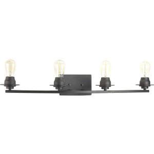 Debut Collection Four-Light Graphite Farmhouse Bath Vanity Light (P300011-143) Debut Collection Four-Light Graphite Farmhouse Bath Vanity Light (P300011-143)