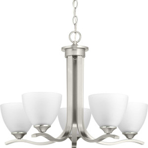Laird Collection Five-Light Brushed Nickel Etched Glass Traditional Chandelier Light (P400063-009) Laird Collection Five-Light Brushed Nickel Etched Glass Traditional Chandelier Light (P400063-009)