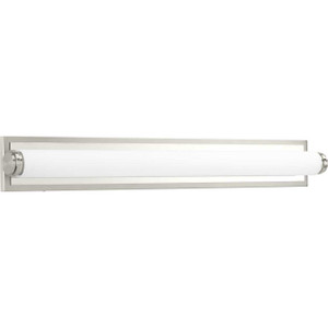 Concourse LED Collection 36" Brushed Nickel Etched White Glass Modern Bath Vanity Light (P300094-009-30)