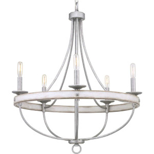 Gulliver Collection Five-Light Galvanized Finish Coastal Chandelier Light (P400158-141)