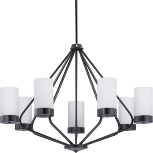 Elevate 7 Light Chandelier in Matte Black (P400023-031)