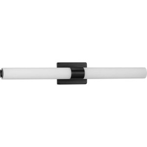 Blanco LED Collection 32" Matte Black Etched White Glass Modern Bath Vanity Light (P300151-031-30)