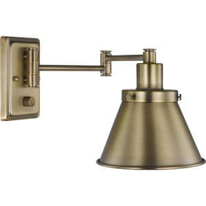 Hinton Collection Vintage Brass Swing Arm Wall Light (P710085-163) Hinton Collection Vintage Brass Swing Arm Wall Light (P710085-163)