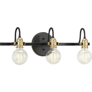Axle Collection Three-Light Antique Bronze Vintage Style Bath Vanity Wall Light (P300191-020) Axle Collection Three-Light Antique Bronze Vintage Style Bath Vanity Wall Light (P300191-020)