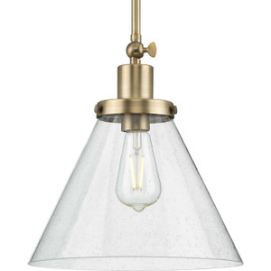 Hinton Collection One-Light Vintage Brass and Seeded Glass Vintage Style Hanging Pendant Light (P500324-163) Hinton Collection One-Light Vintage Brass and Seeded Glass Vintage Style Hanging Pendant Light (P500324-163)