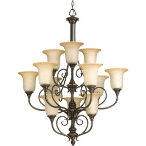 Kensington 12-Lt., 3-Tier Chandelier (P4314-77) Kensington 12-Lt., 3-Tier Chandelier (P4314-77)