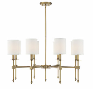 Chatham 8-Light Chandelier in Warm Brass (1-306-8-322)