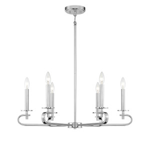 Torino 6-Light Chandelier in
Polished Nickel (1-2450-6-109) Torino 6-Light Chandelier in
Polished Nickel (1-2450-6-109)