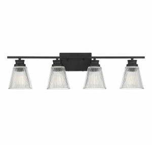 4-Light Bathroom Vanity Light in Matte Black (M80042MBK)