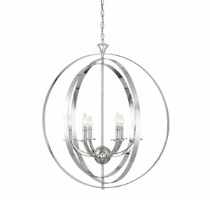 Dumont 6 Light Polished Nickel Pendant (7-204-6-109)