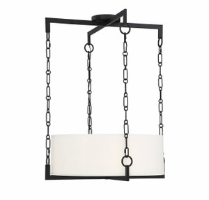 Abbott 4 Light Matte Black Pendant (7-8401-4-89)