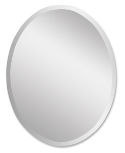 Frameless Large Oval Mirror (19590 B)