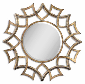 Demarco Round Antique Gold Mirror (12730 B)