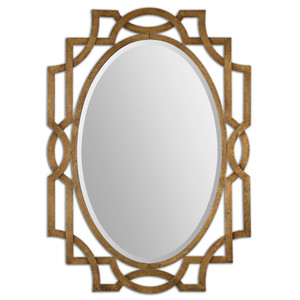 Margutta Gold Oval Mirror (12869)