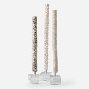 Makira Cylindrical Sculptures, S/3 (17869)