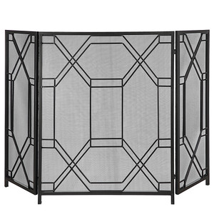 Rosen Geometric Fireplace Screen (Uttermost) Rosen Geometric Fireplace Screen (Uttermost)